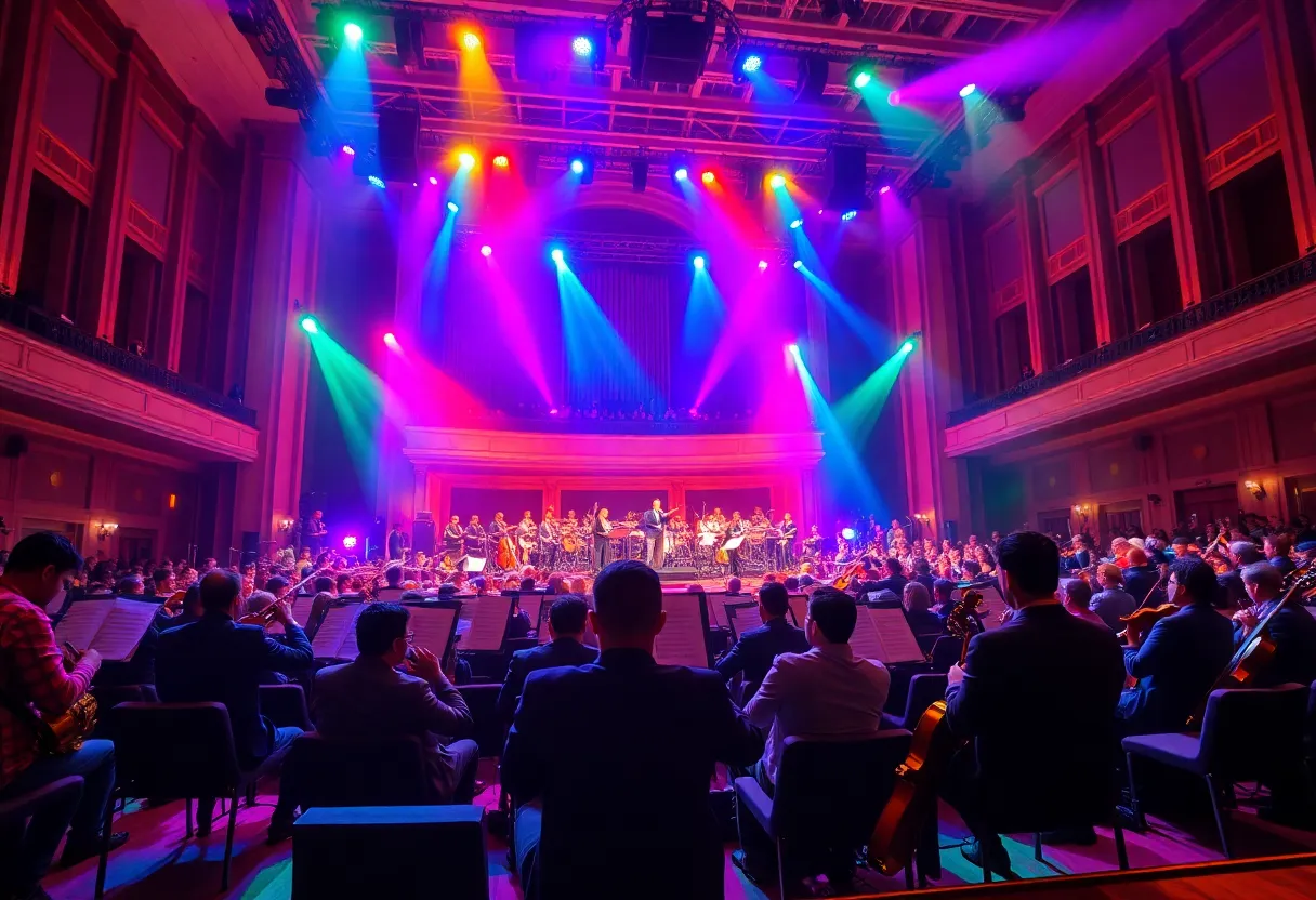 Orchestra performing at La Vida Loca concert