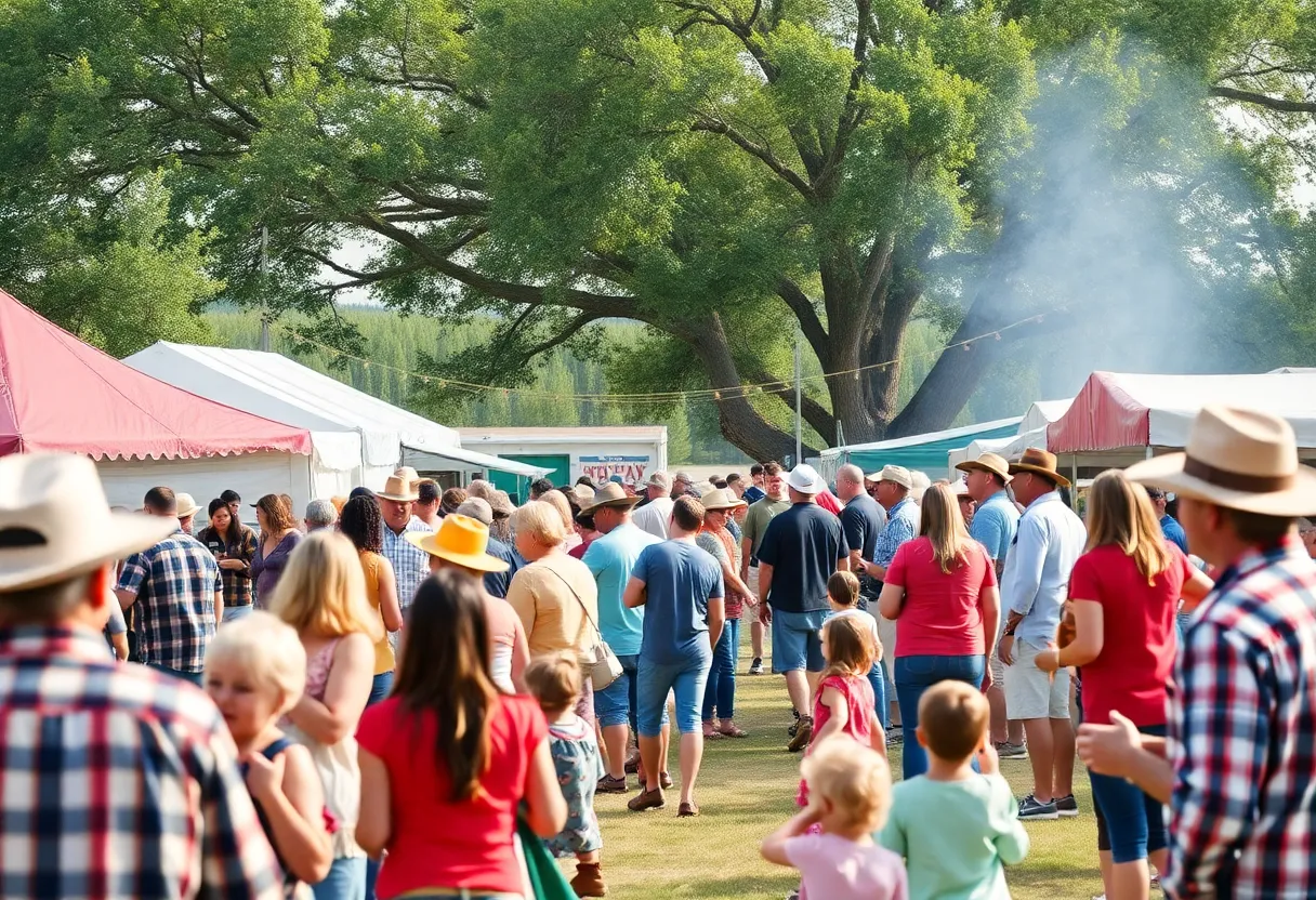 Families enjoying the Live Oak Ranch Chili Cookoff and Music Festival
