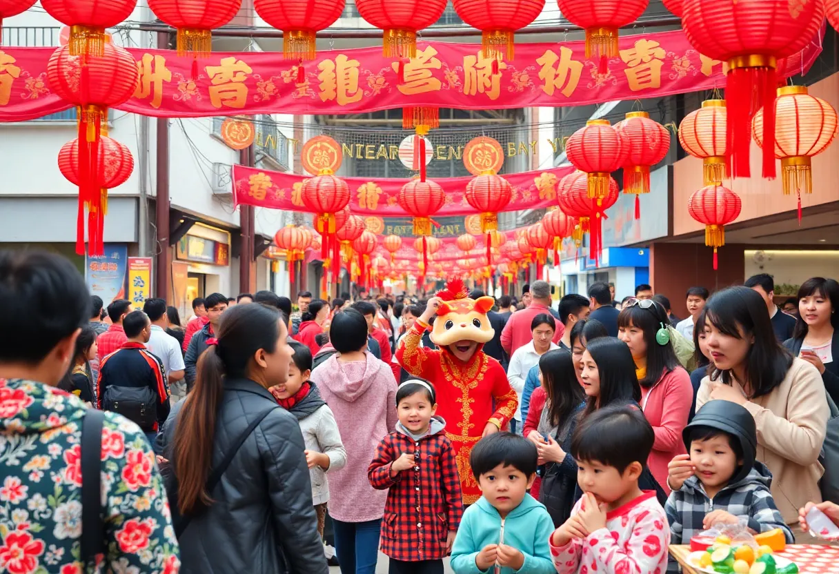 Lunar New Year community event in North Texas with cultural festivities.