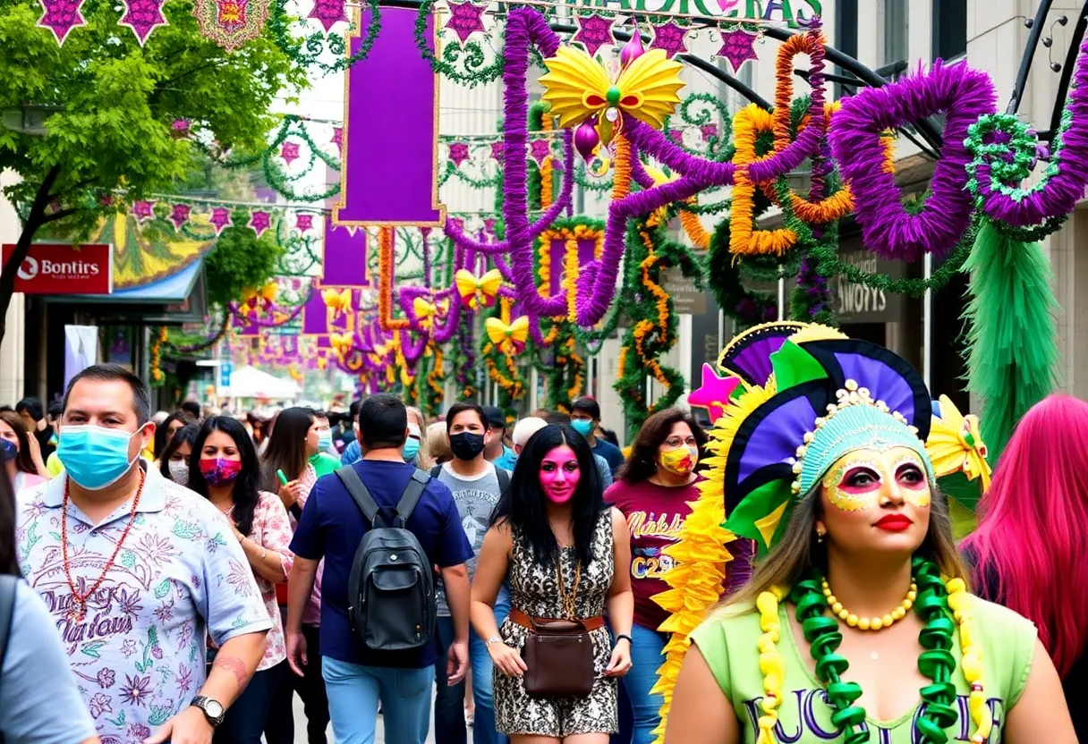 Vibrant Mardi Gras celebration in Dallas-Fort Worth