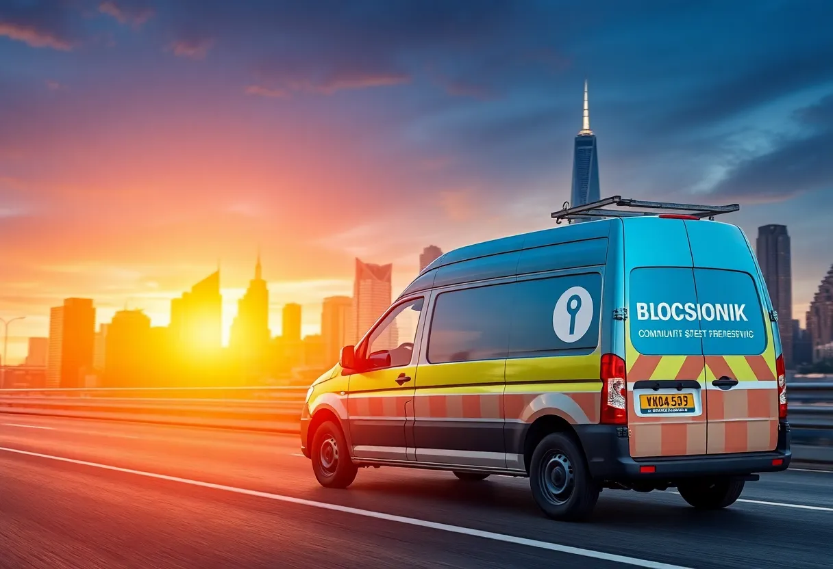 Near Me Locksmith service van in a Dallas-Fort Worth city