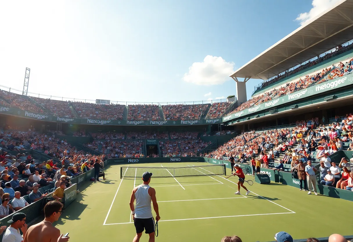 Nexo Dallas Open tennis event with players and spectators