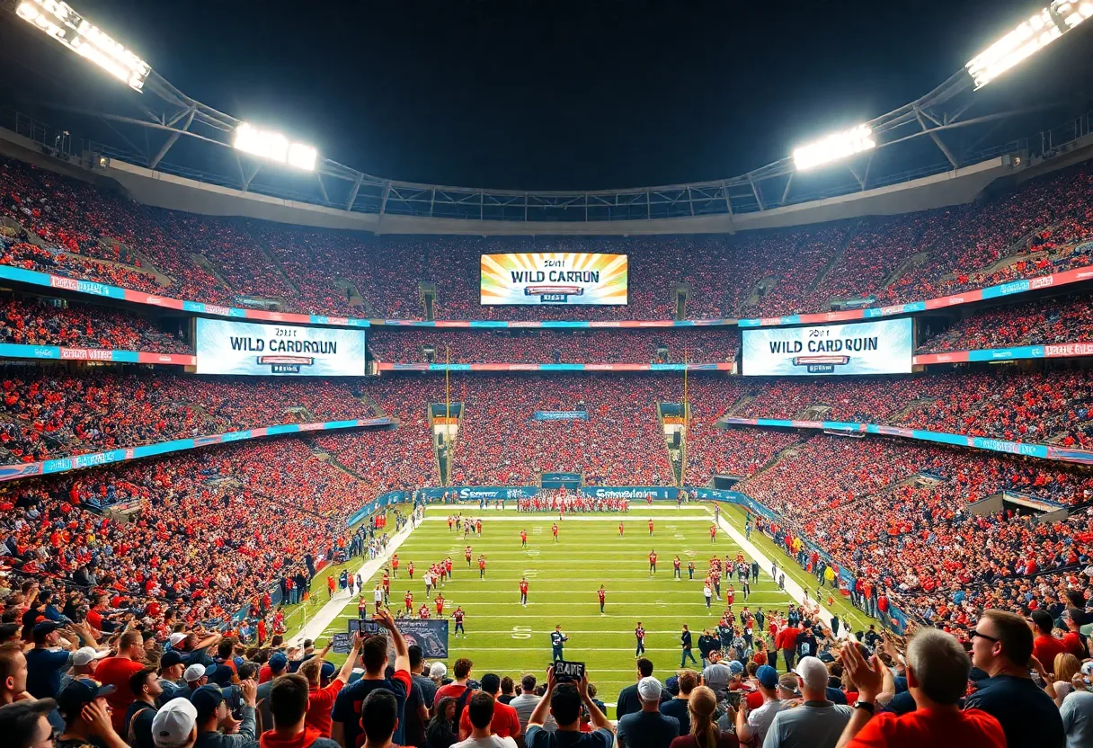 Fans cheering at NFL Wild Card Round games