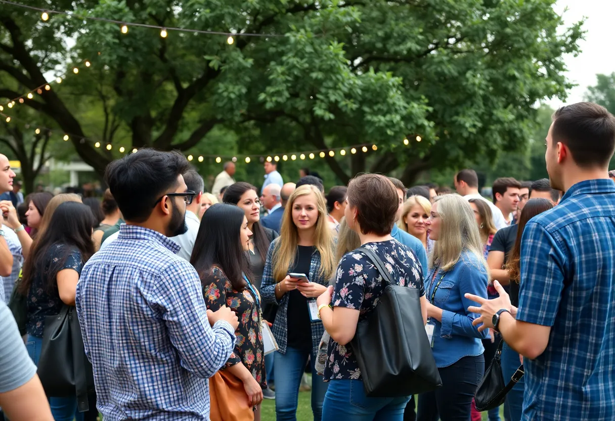 Participants networking at the NTXIA Reverse Pitch & Mixer event
