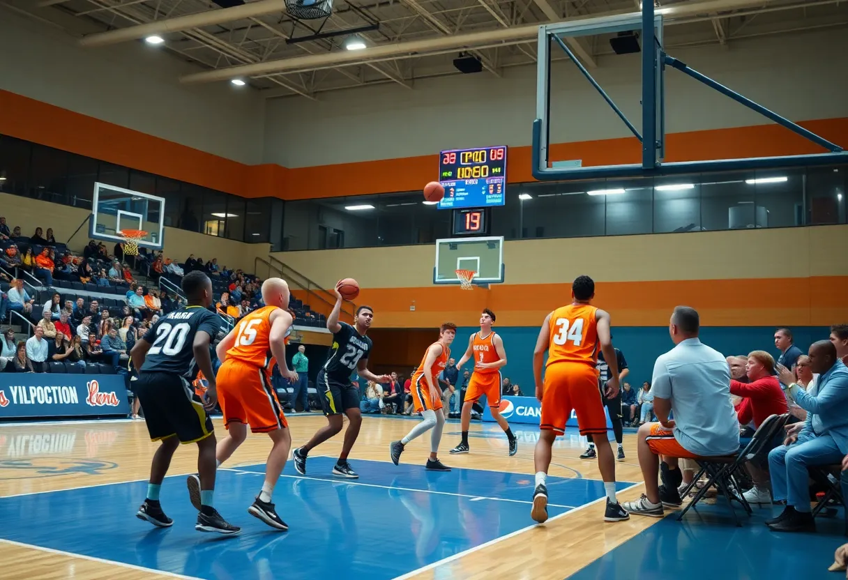 Basketball game between the Denver Nuggets and Dallas Mavericks
