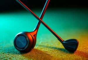 Prototype of Ping's new mini driver on a golf tee