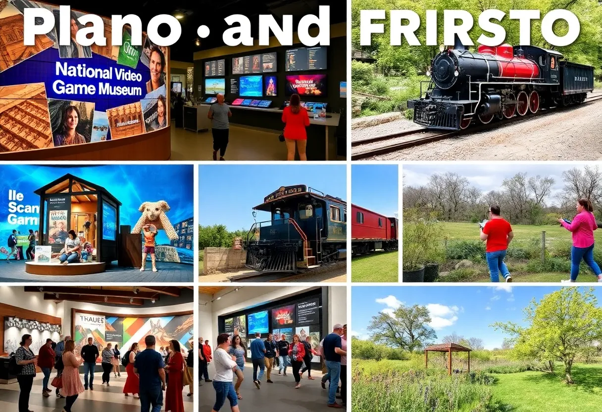 A collage of activities showcasing Plano and Frisco attractions.