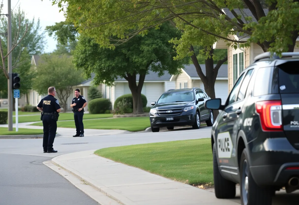 Police presence in a Pleasant Grove neighborhood
