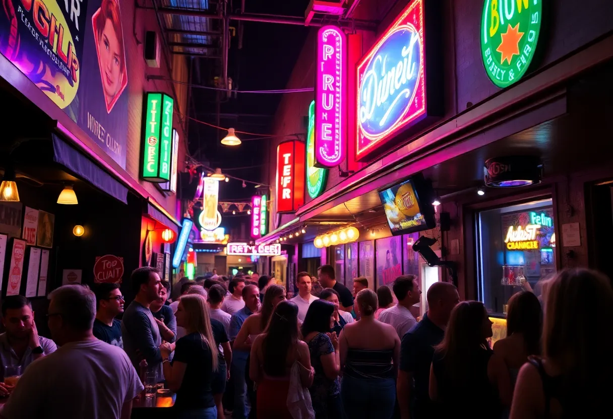 View of the Rodeo Dallas nightlife in Deep Ellum