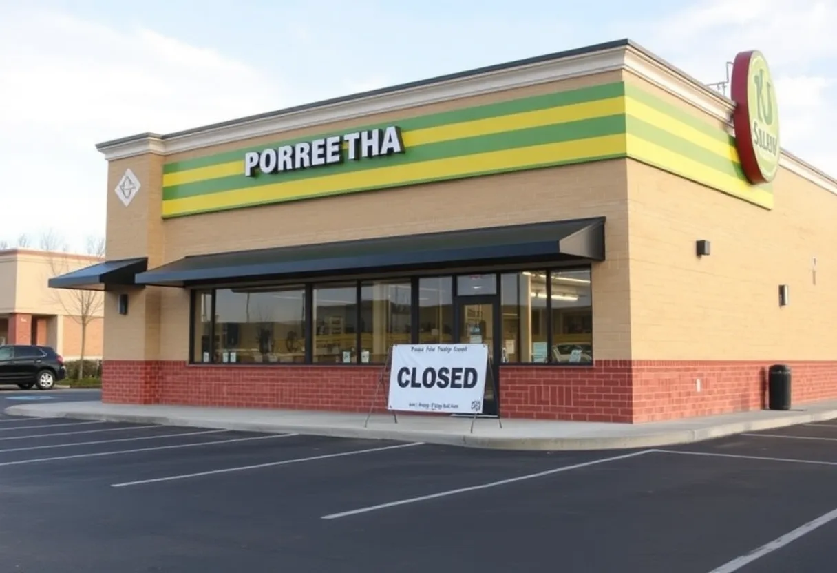 Exterior view of a closed Salad and Go location