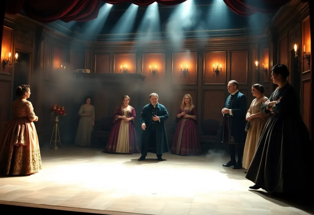 A scene from the stage production of Shakespeare's Macbeth at Theatre Three.