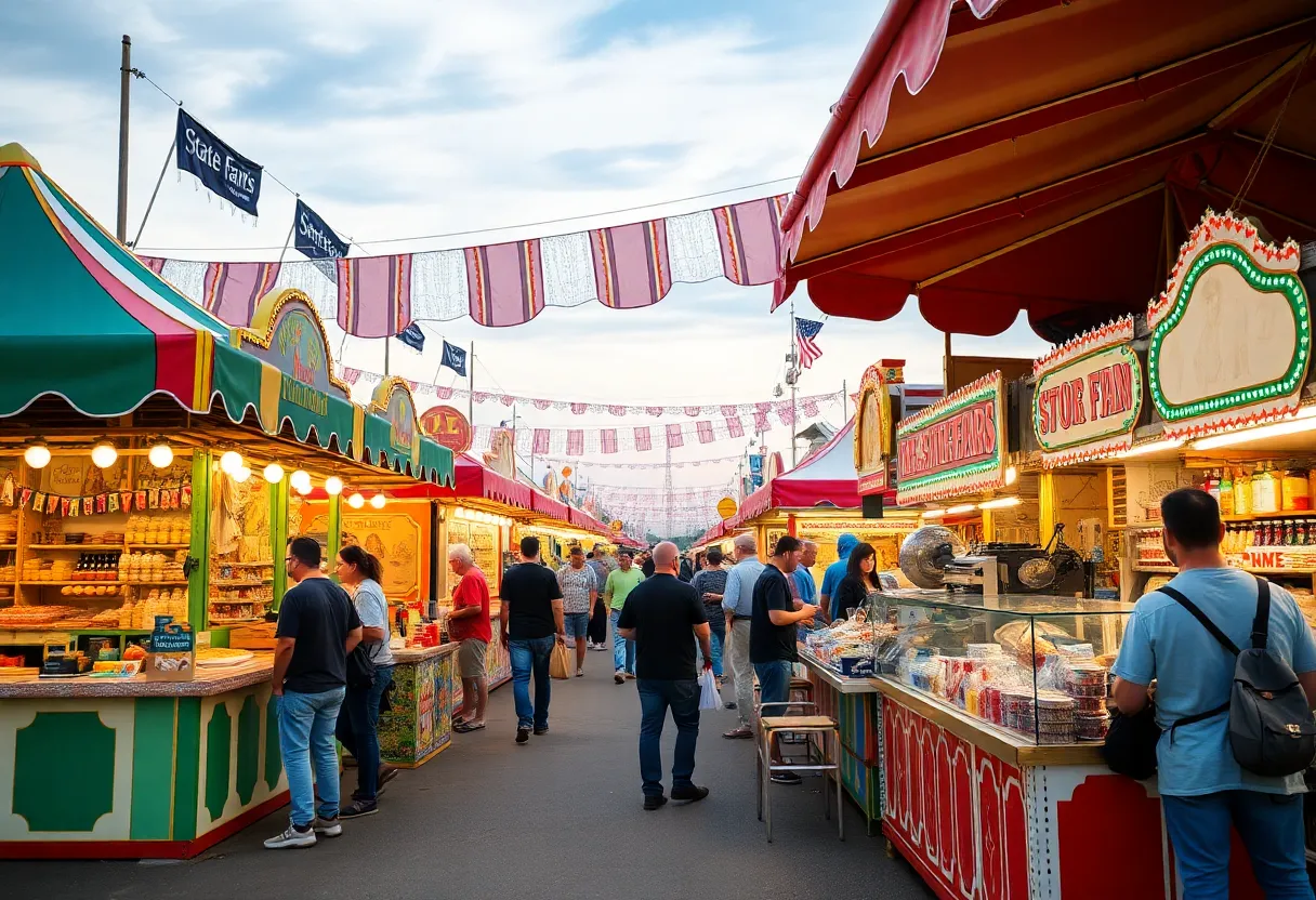 Small businesses at the State Fair of Texas showcasing products and food.