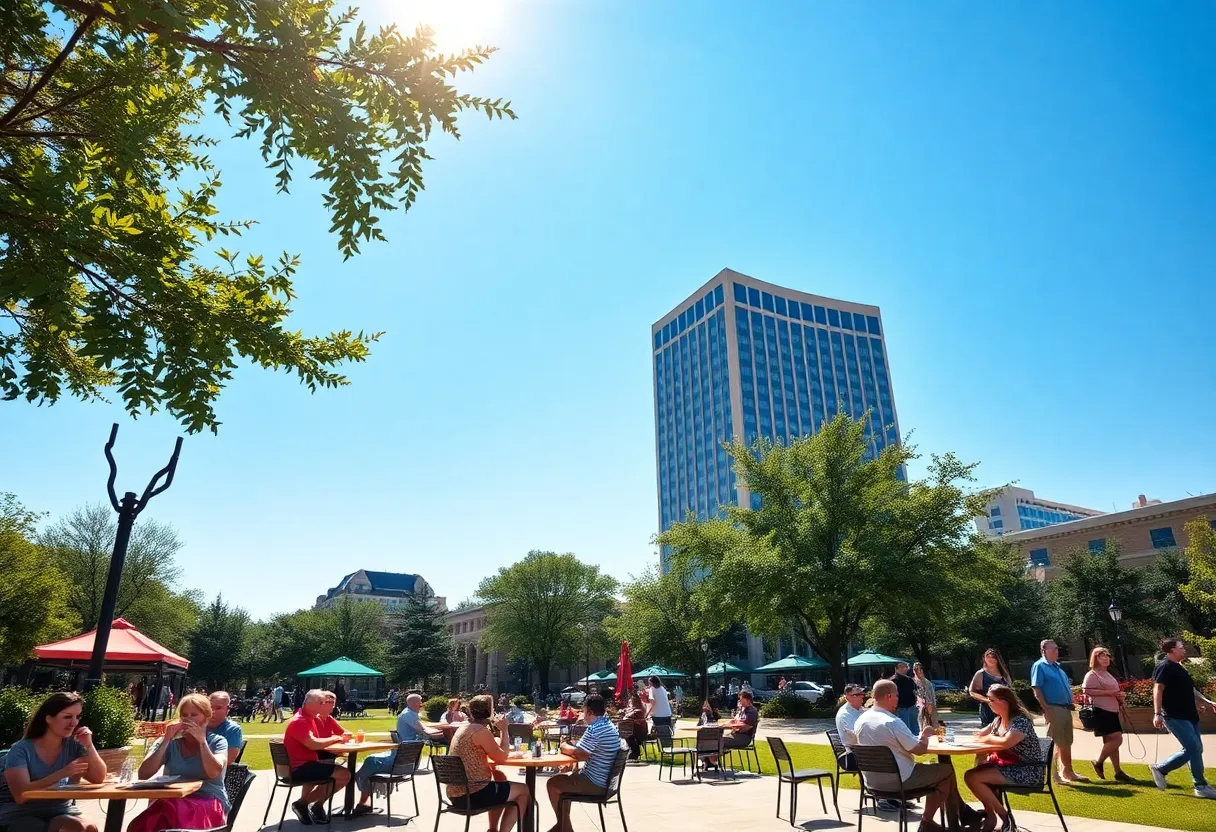Residents enjoying mild weather in Dallas