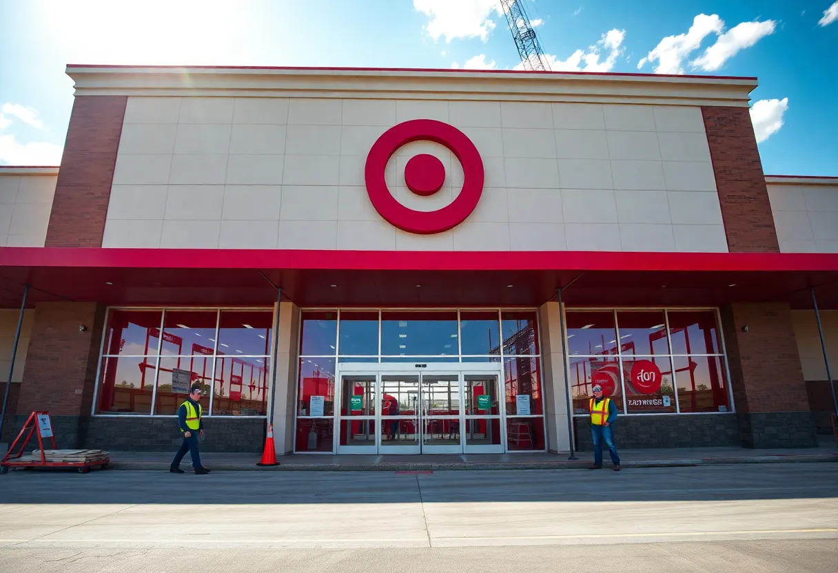 Construction site of a new Target store in Texas