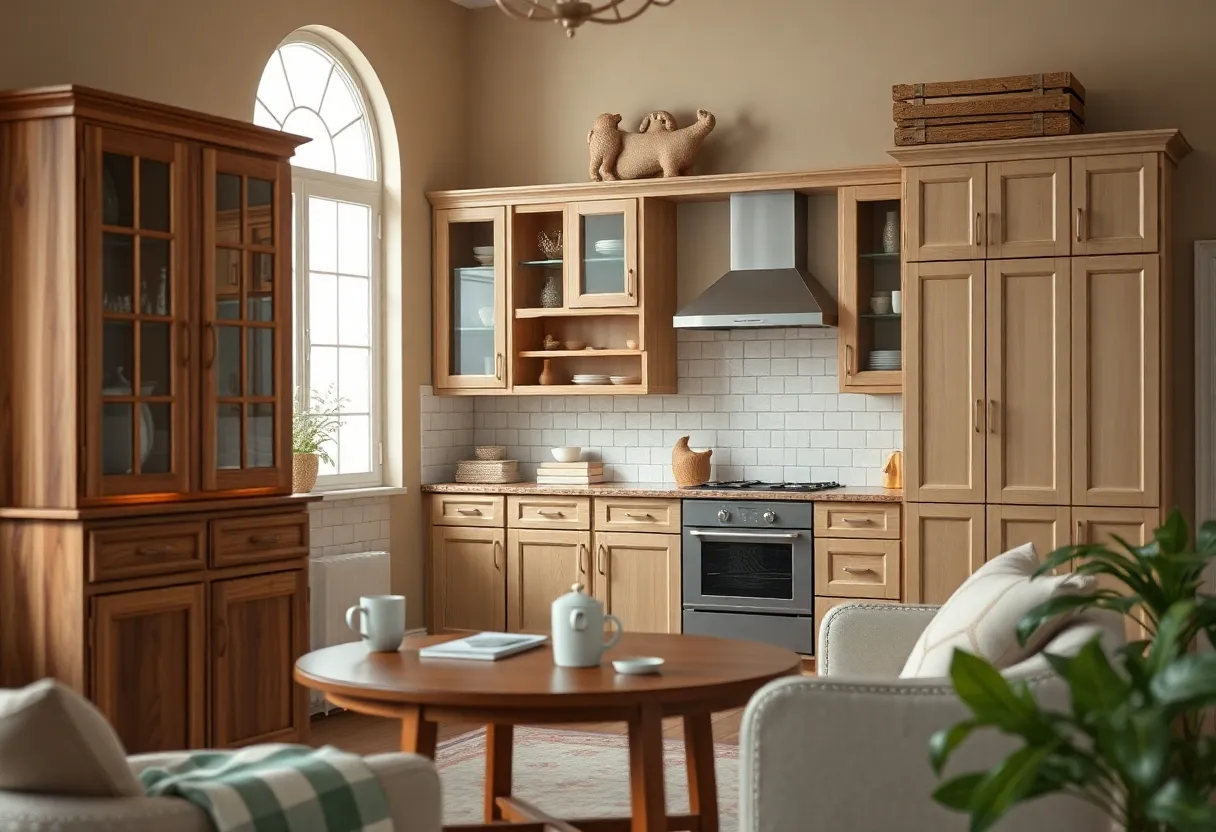 Imported furniture and kitchen cabinets reflecting trade negotiations