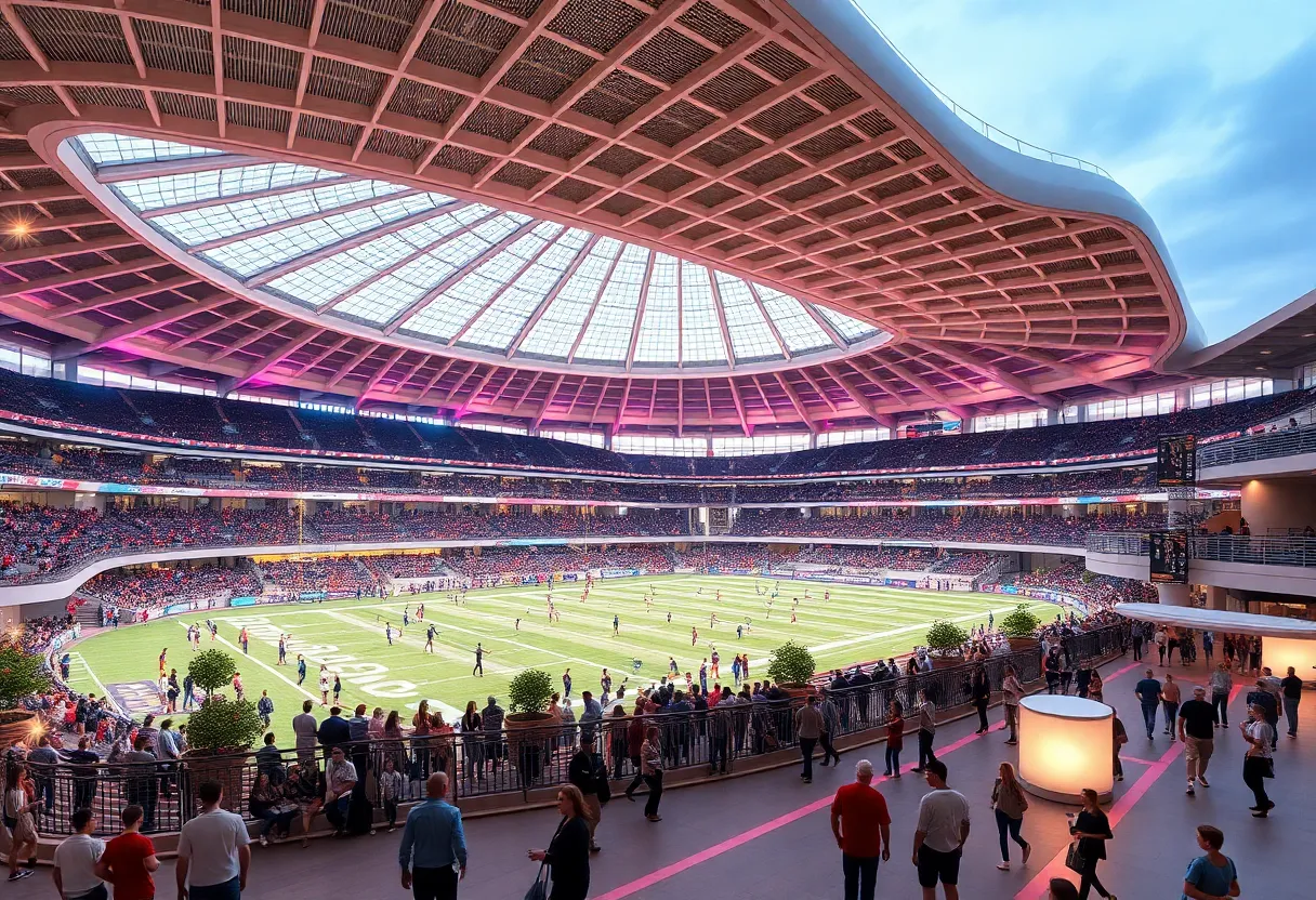 Rendering of Texas Health Mansfield Stadium