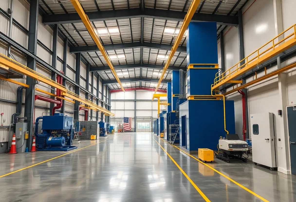 Modern Texas manufacturing facility focusing on clean energy