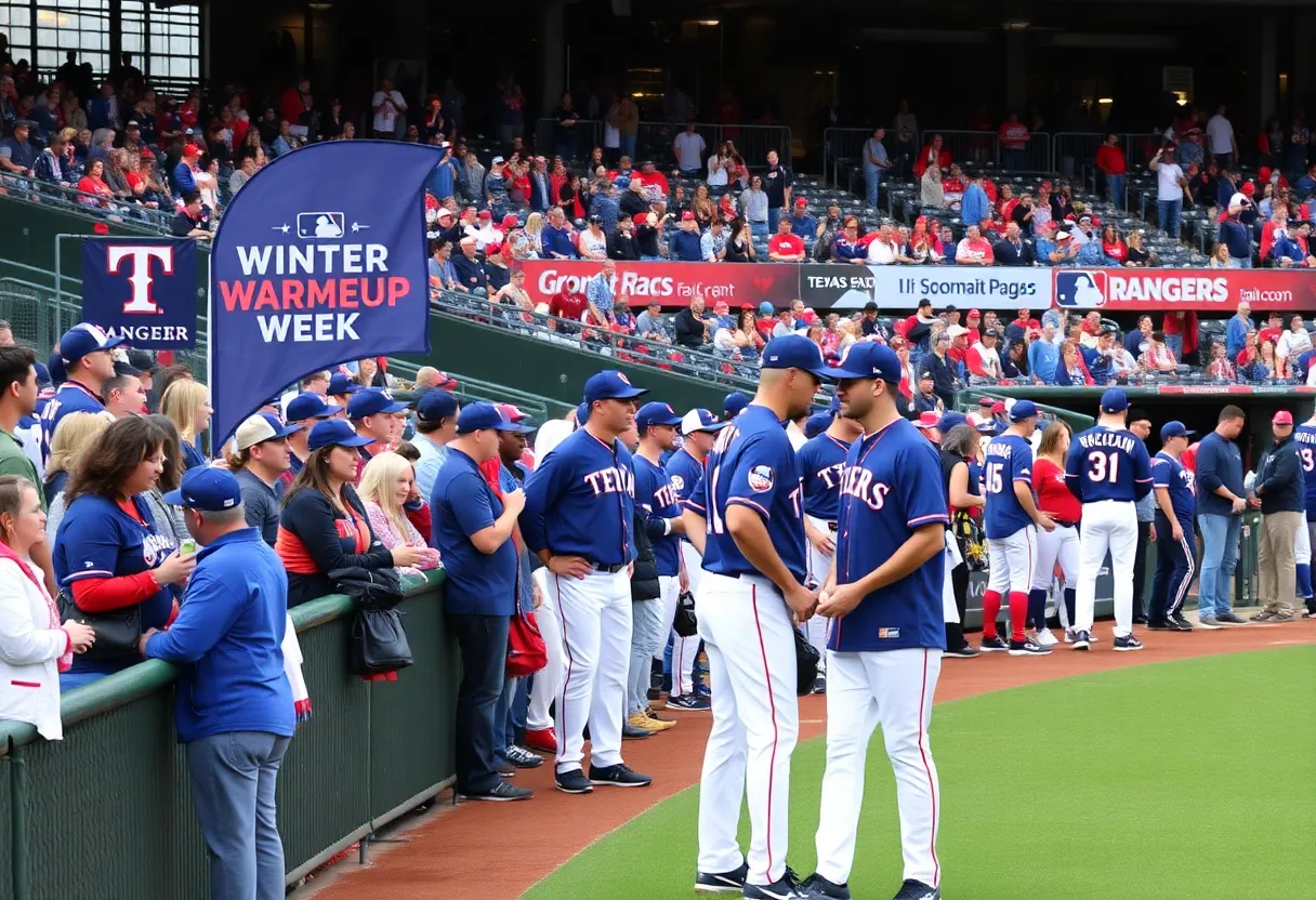 Fans enjoying the Texas Rangers Winter Warmup Events