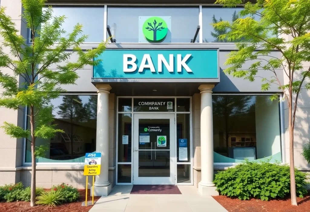 Exterior view of Texas Regional Bank's new branch in Frisco, Texas.