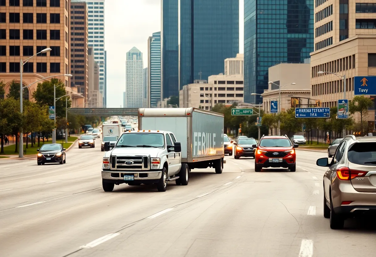 Texas roadway demonstrating traffic laws