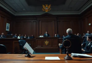 Courtroom scene representing white-collar crime in Texas