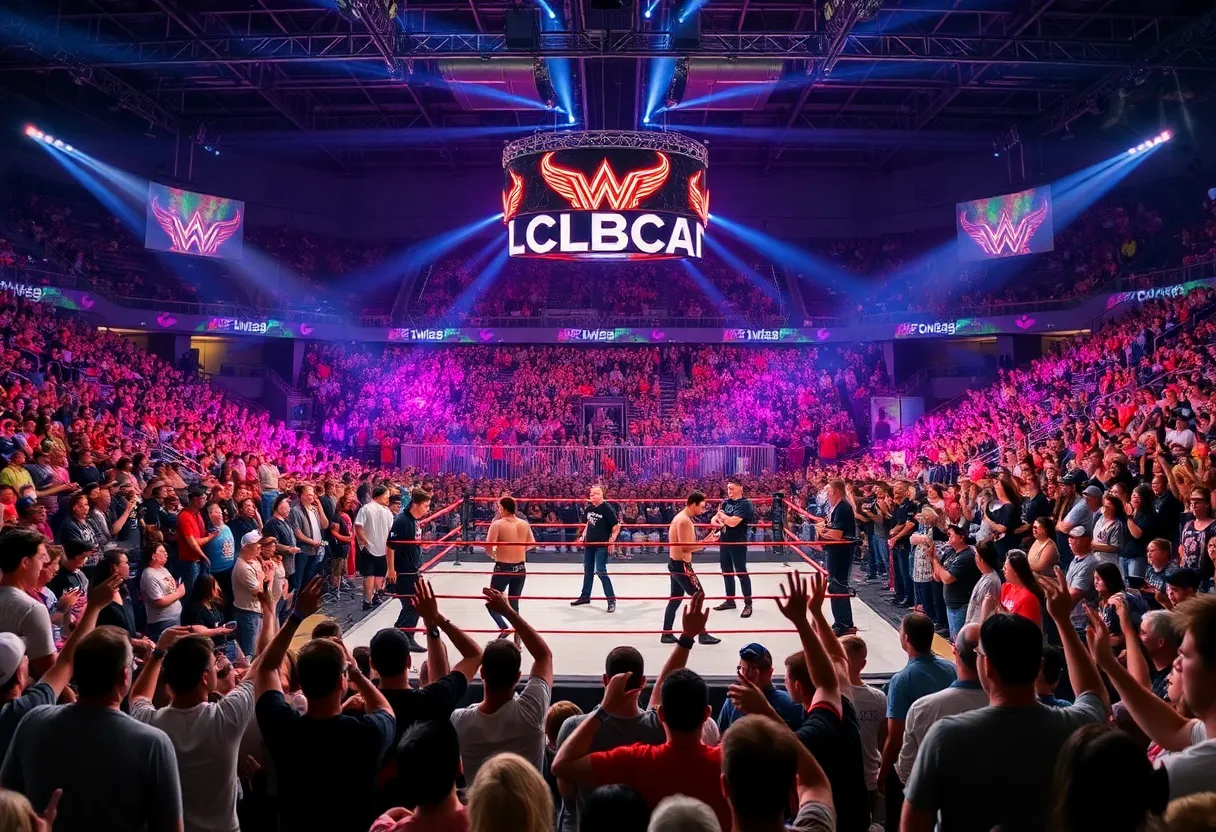 Wrestlers in action at TNA Genesis 2026 event