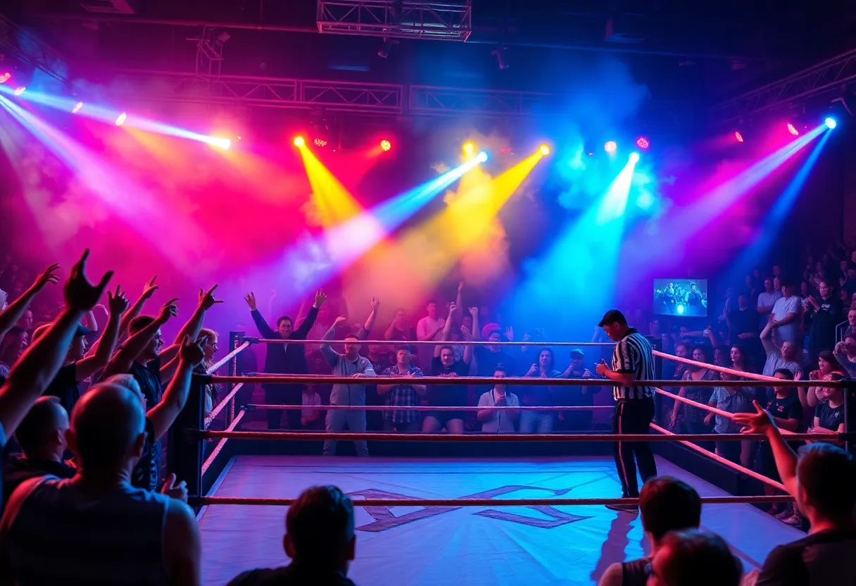 Scene from the TNA Genesis 2026 wrestling event showcasing wrestlers in action.