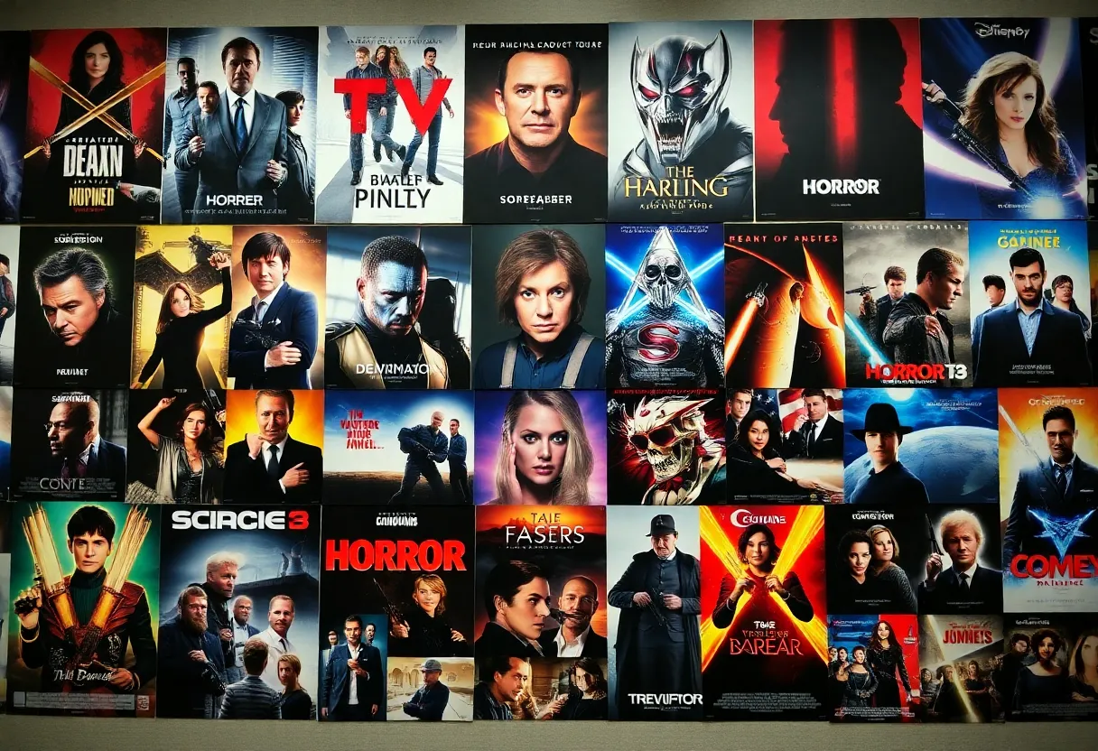 Collage of posters from upcoming TV series