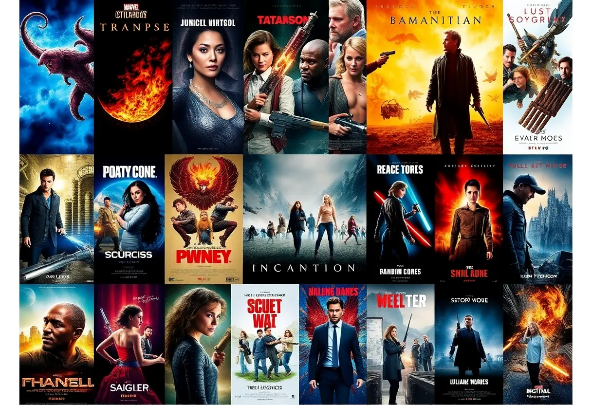 Collage of promotional materials from various upcoming TV series in 2026.