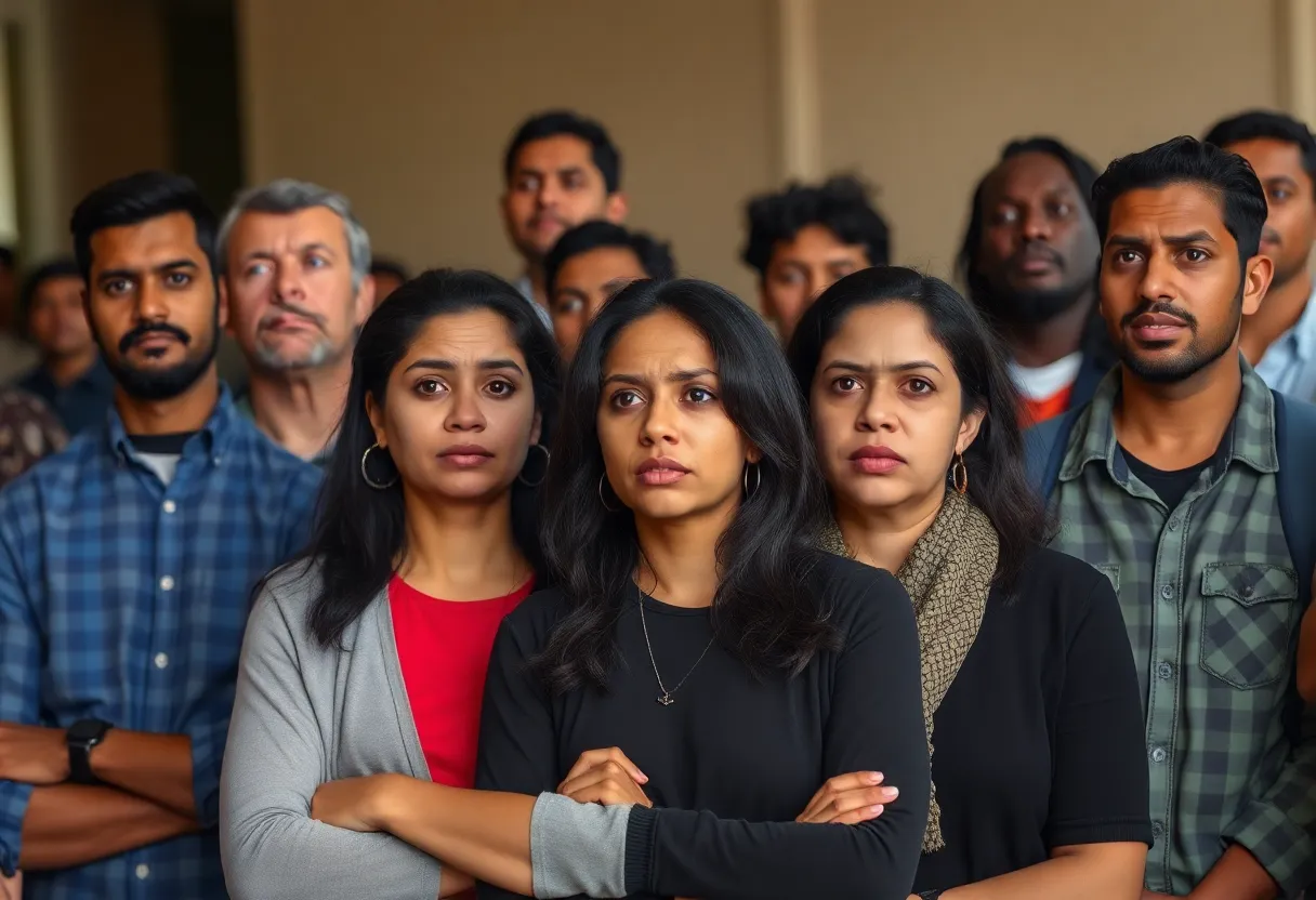 Community members expressing concern about ICE arrests in Dallas