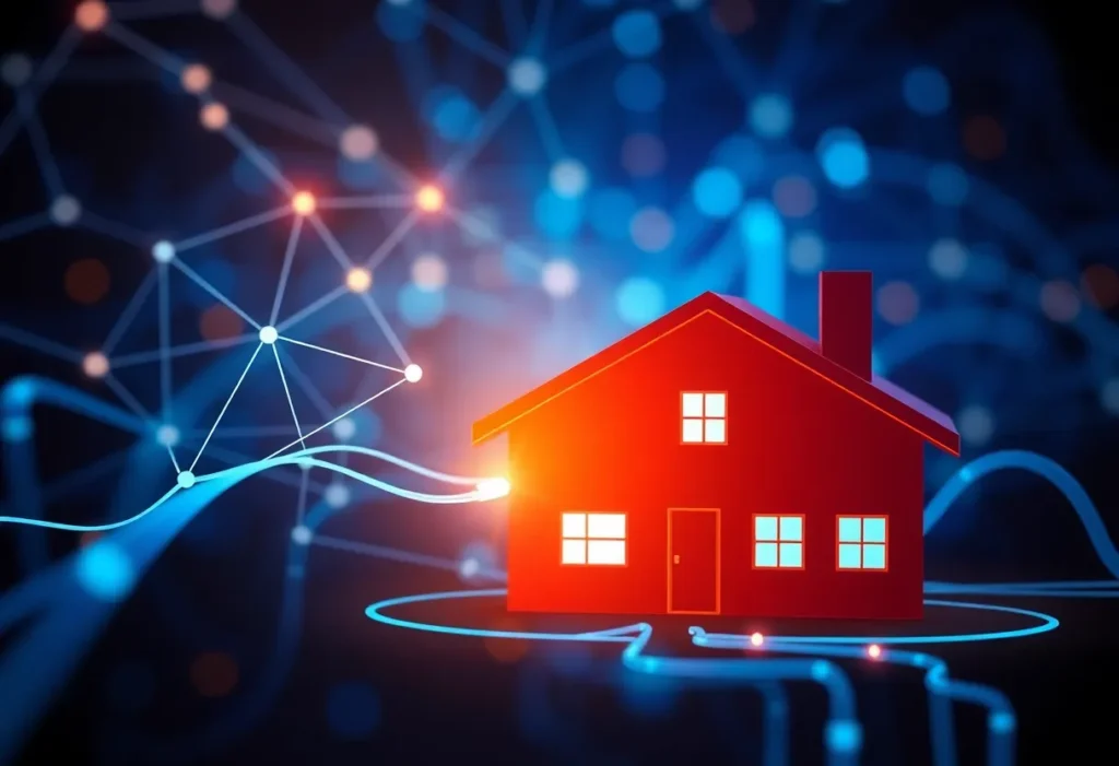 Diagram illustrating the fiber internet expansion through the Verizon Frontier acquisition.