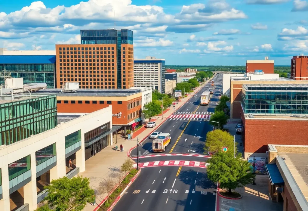 Cityscape of Waxahachie, Texas highlighting economic growth
