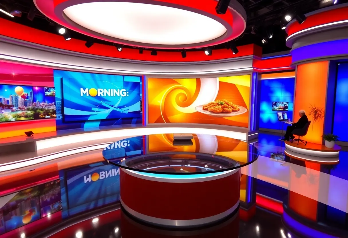 Lively studio of WFAA Daybreak morning show