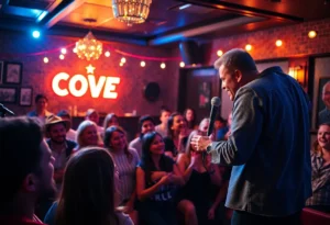 Comedian Willie Simon performing at the Dallas Comedy Club