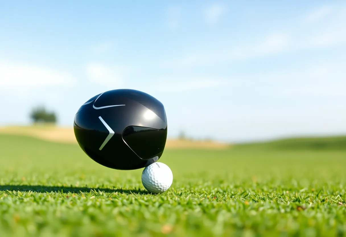 Wilson Dynapwr Max+ driver on a golf tee