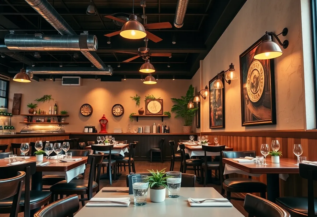 Interior view of Zio Al's Pizza & Pasta restaurant in Flower Mound