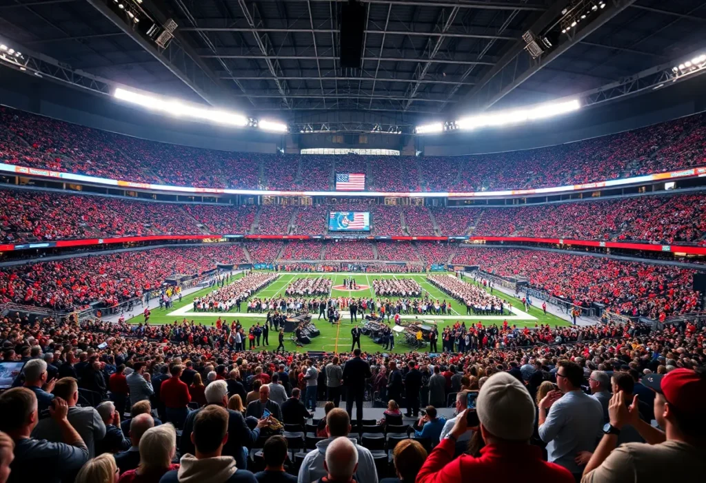 Brandi Carlile performing America the Beautiful at Super Bowl LX