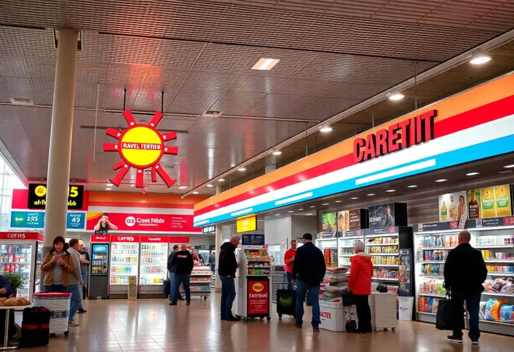 Buc-ee's travel center with customers shopping