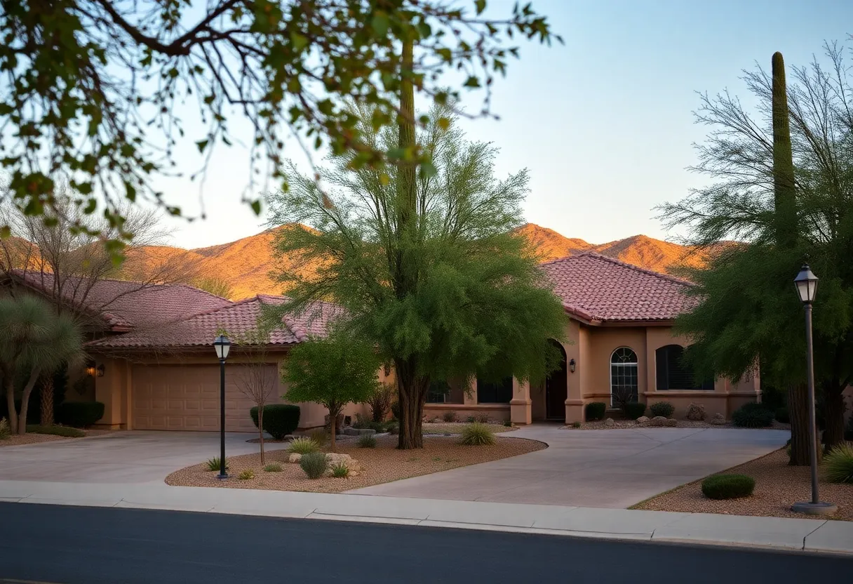 A serene neighborhood in Tucson, Arizona, where Nancy Guthrie was last seen.