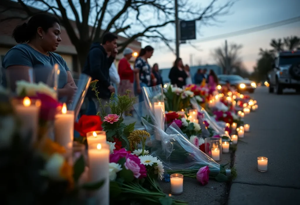 Community members gather in Fort Worth for a vigil in memory of a young victim of violence.