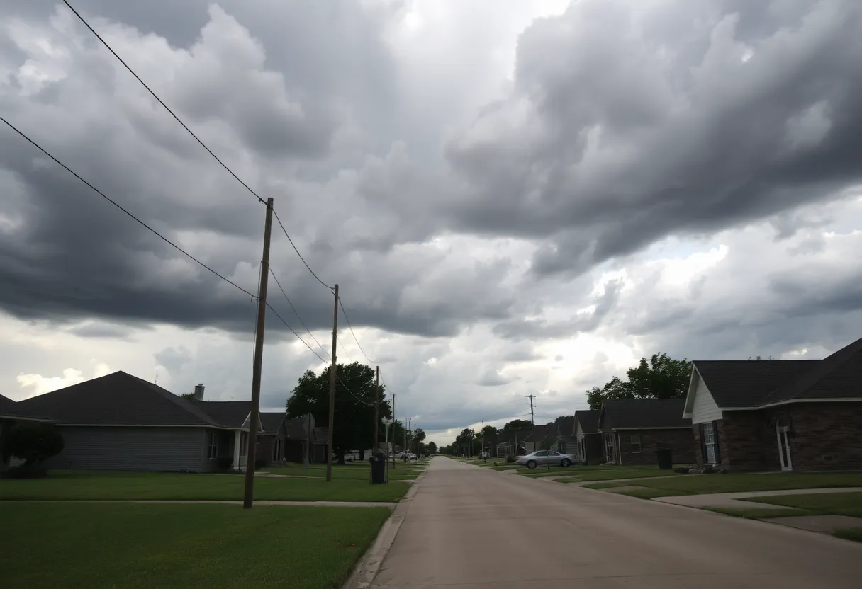 Suburban neighborhood in Corsicana, Texas