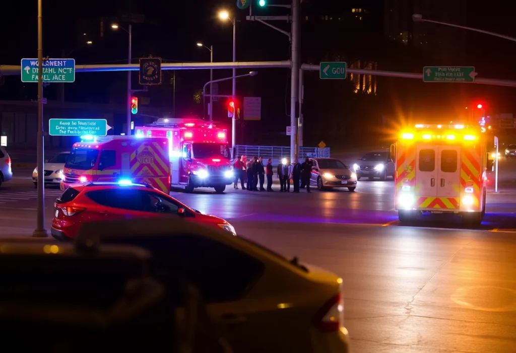 Emergency services responding to an auto crash at E Northwest Hwy and N Buckner Blvd in Dallas.