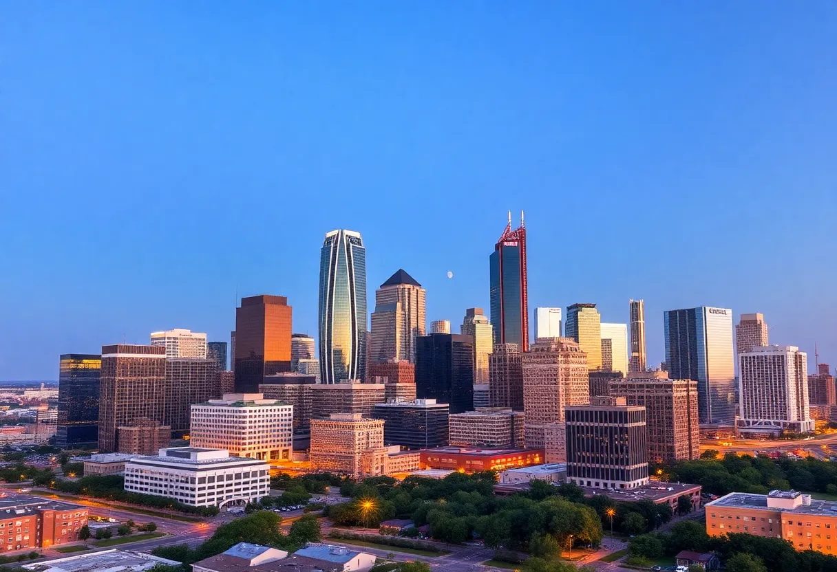Skyline of Dallas showcasing commercial real estate