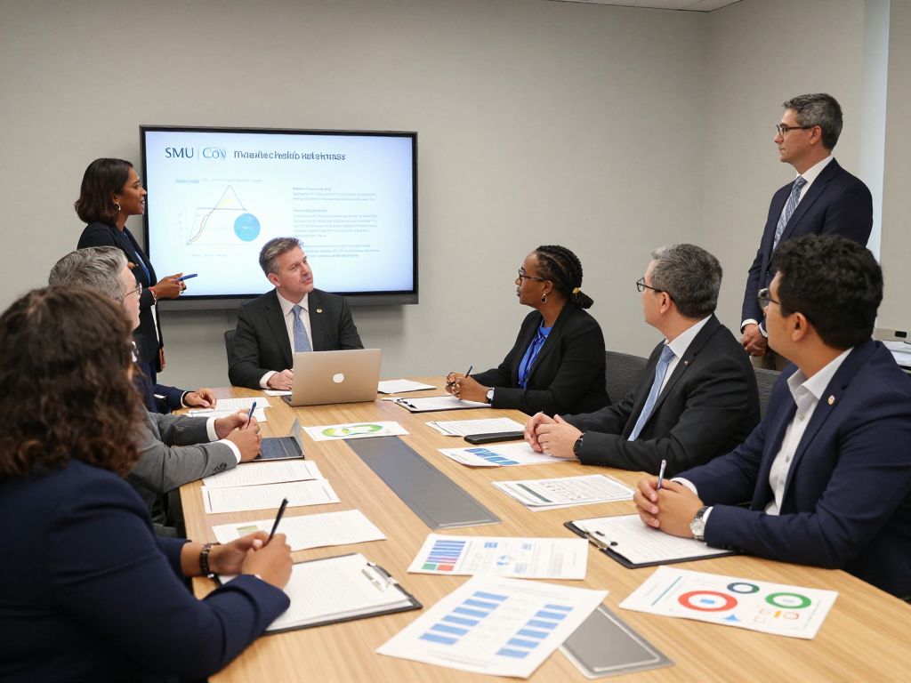 Dallas community leaders at a health assessment meeting discussing diabetes and oral health strategies.