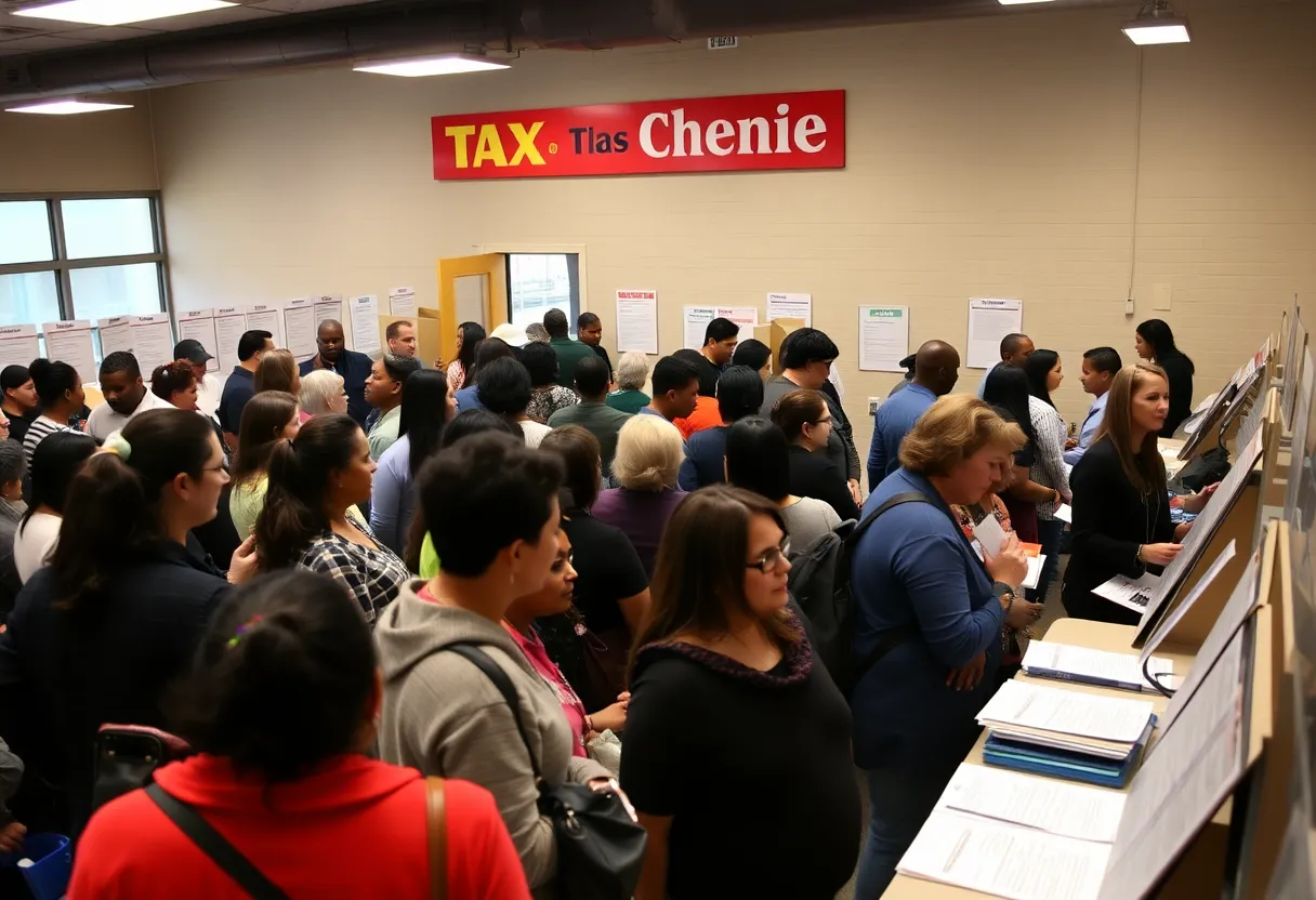 Community tax center in Dallas providing assistance to residents