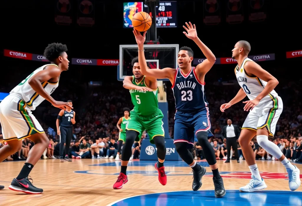 Dallas Mavericks basketball players in action during a trade announcement