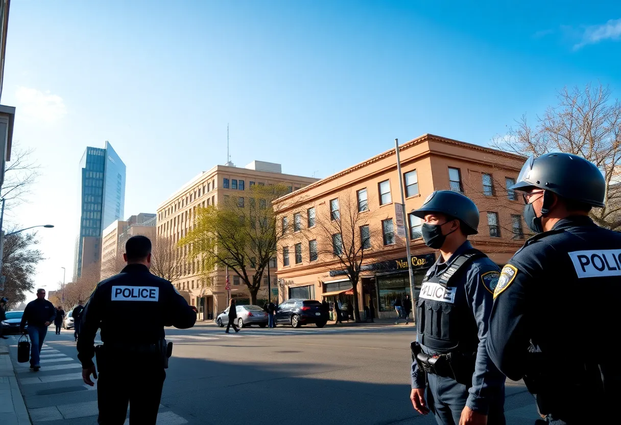 Public street scene highlighting law enforcement accountability