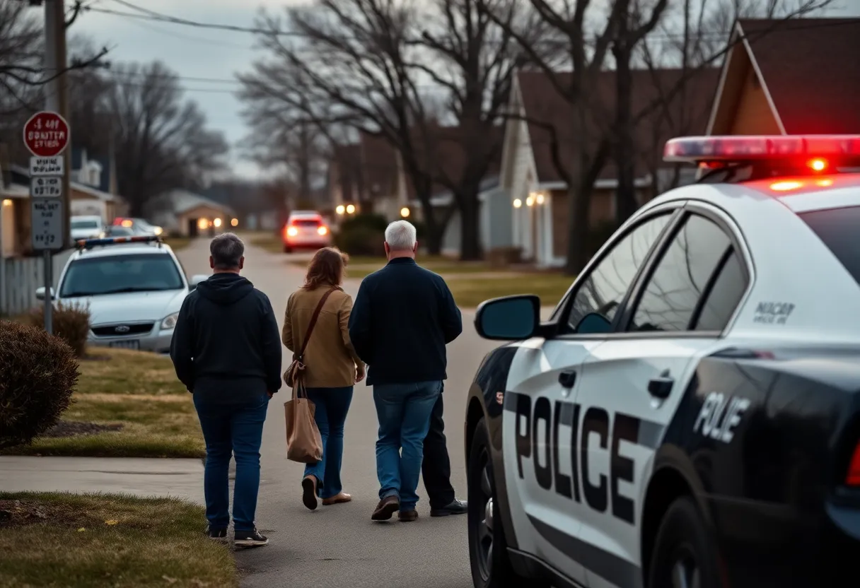 Police car at the scene of a shooting in Dallas' Red Bird area