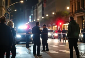 Police investigating a stabbing scene in Dallas