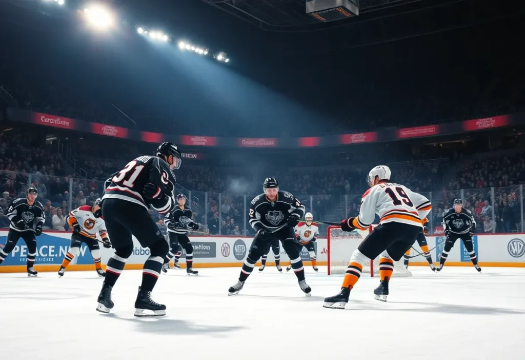 Dallas Stars players celebrating a victory on ice